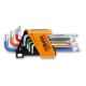 8 delig set haakse stiftsleutels voor Torx® profiel schroeven