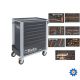 Beta BW 2400S 8/E-L Gereedschapswagen met 8 laden en 398-delig assortiment gereedschappen Grijs
