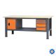 NIEUW! Beta C58BC-W2,1 4CA/O Werkbank, 2,1 m lang, met houten werkblad, 4 laden en deurmodule