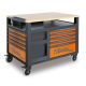 Beta RSC28 SuperTank verrijdbare werkbank met houten werkblad en 10 laden