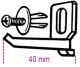 Wandhouder40mm haken voor gereedschapswand