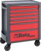 Gereedschapswagen met 7 laden-Rood (RAL 3000)