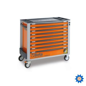 Beta BW 2400S XL9/E-XL Gereedschapswagen 487 delig breed model met 9 laden-Oranje