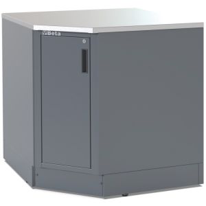 RSC50 2.0 KNAI-X New Onderste hoekmodule, voor werkplaatsinrichting RSC50 2.0 RVS gecoat MDF