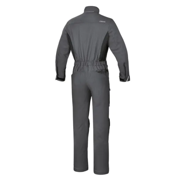 Jugaoge Werkoverall voor dames, lange mouwen, katoen, overall, elastische taille, werkpak, beschermend pak, Halloween, horroroutfit, blauw, XL